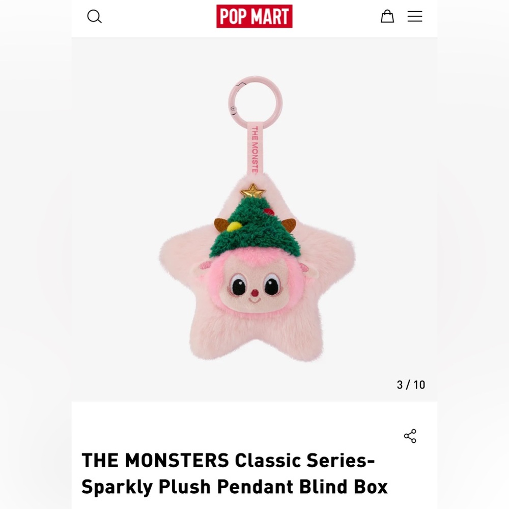 BNIB THE MONSTERS Labubu Plush Pendant-💗PATO💗 Lights Up! Stocking Stuffer
